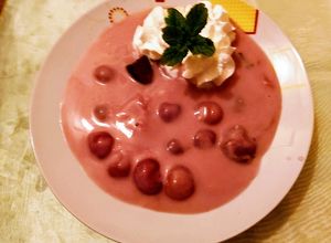 Puncs pudingos tejszínes cseresznye leves 🍒🍒🍒 recept fotója