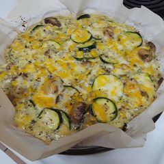 A picture of Zucchini and Sweet Corn Crustless Pie.