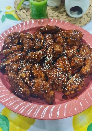 صورة لوصفة اجنحة دجاج بالباربكيو صوص
