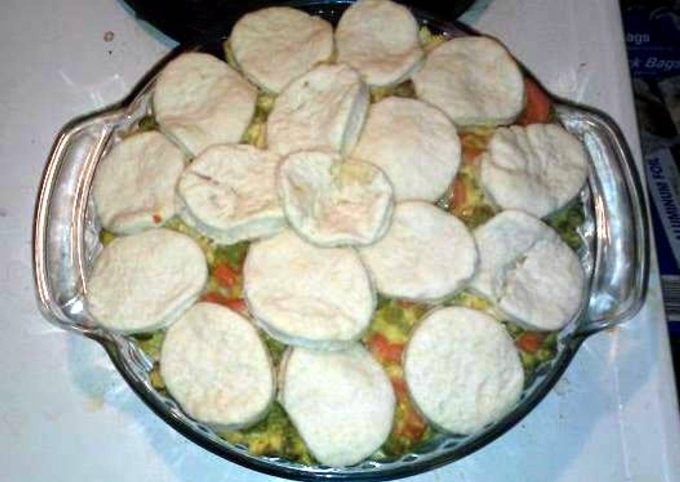 Chicken Potpie with Biscuits