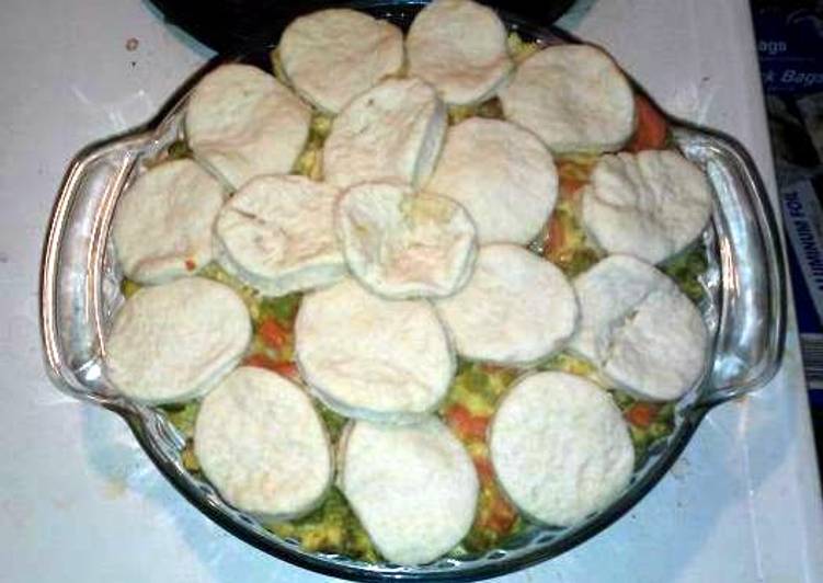 Steps to  Chicken Potpie with Biscuits