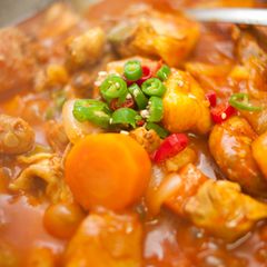 A picture of Spicy Korean Chicken Hot Pot (Daktoritang).
