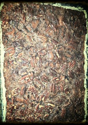A picture of Easter Bunny Pecan Pie Bars.