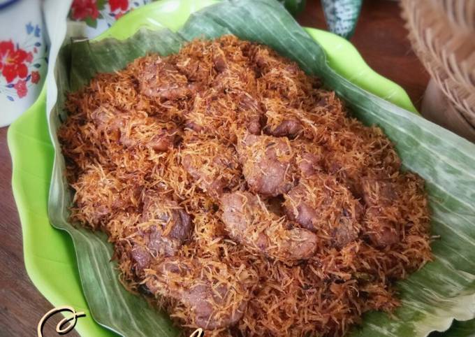 Yuk intip, Resep enak buat Serundeng Daging Sapi  enak