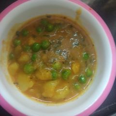 A picture of Street style aloo matar.