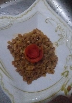 صورة لوصفة معكرونه محمره بالصلصه