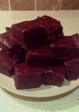 Una foto de Brownie de remolacha y chocolate