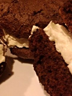 A picture of Ginormus Chocolate Whoopie Pies.