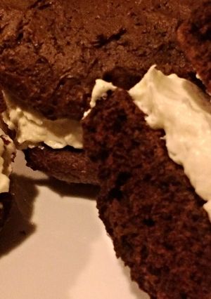 A picture of Ginormus Chocolate Whoopie Pies.