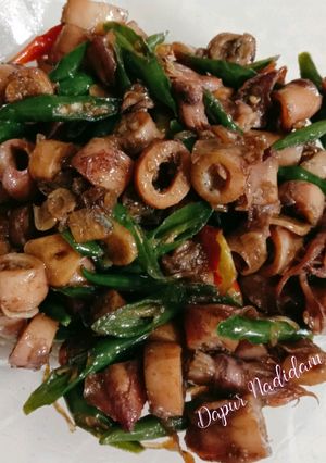 Foto resep Cumi Asin Cabe Ijo "level cemen"
