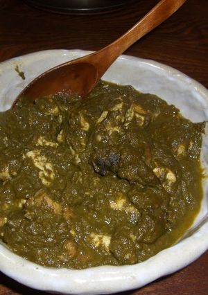 A picture of Authentic Indian Spinach and Cheese Curry.