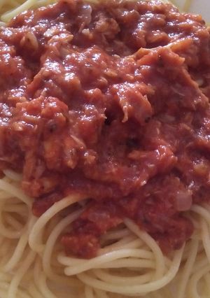 A picture of Pam's Tuna pasta....