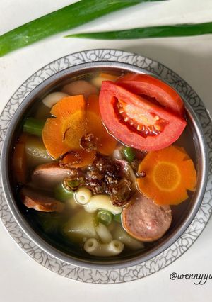 Foto resep Sup Makaroni Sosis