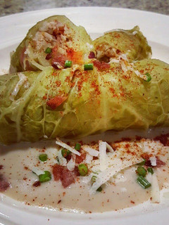 A picture of Chicken Cabbage Rolls.