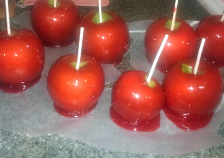 Recipe of Favorite Best ever candy apples (they got a chewy coating, not hard to bite at all!)
