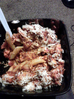 A picture of three cheese chicken penne pasta.