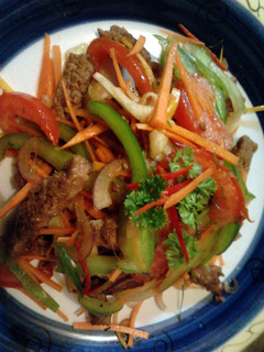 A picture of Amy's Beef Stir Fry.