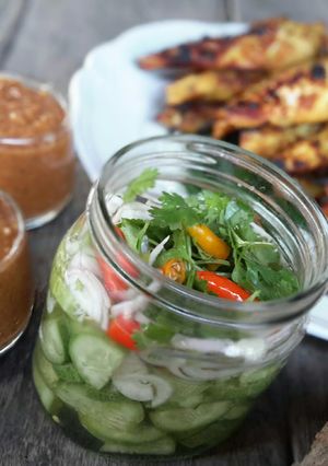 A picture of Marinated Cucumber.