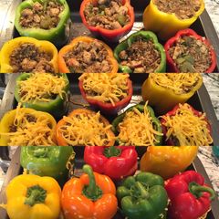 A picture of Cheesy Chicken Stuffed Peppers.