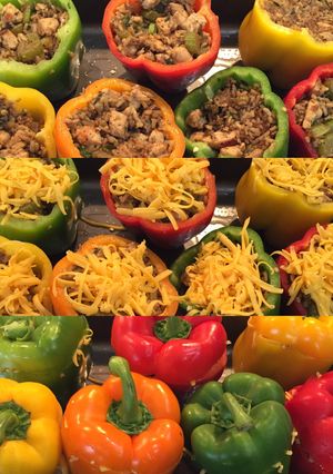 A picture of Cheesy Chicken Stuffed Peppers.
