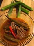 Sup daging sapi saus tomat okra