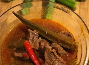 Foto resep Sup daging sapi saus tomat okra