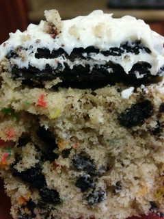 A picture of Oreo confetti cupcakes.