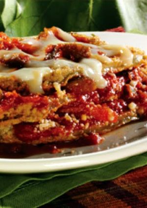 A picture of No-Frying Eggplant Parmesan.