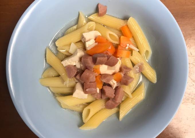 Makanan Anak
Sup Penne Ziti isi Sosis, tahu & wortel