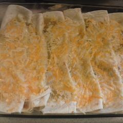 A picture of Cary's green chile chicken enchiladas.