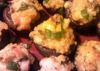 How to Make Delicious Crab Stuffed Baby Portabello Mushrooms