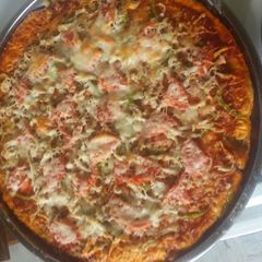 A picture of 2 ingredient pizza base.