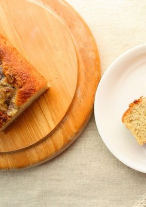 A picture of Moist Banana and Walnut Pound Cake.