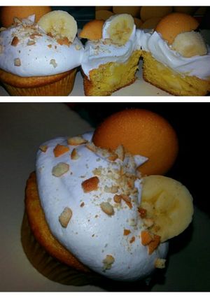 A picture of Banana Pudding Cupcakes.