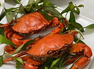 Hình của món Cua Hấp Bia.