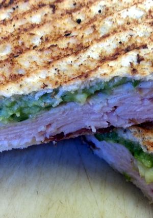 A picture of Leftover Turkey Panini.