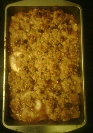 A picture of Sheree's Apple Crisp.... Quick!!!.