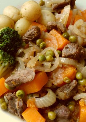 A picture of Vickys Venison Cider Casserole, GF DF EF SF NF.