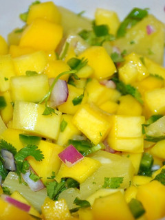 A picture of Savory Pineapple Mango Salsa.