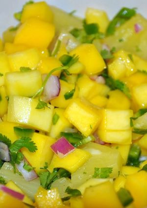 A picture of Savory Pineapple Mango Salsa.
