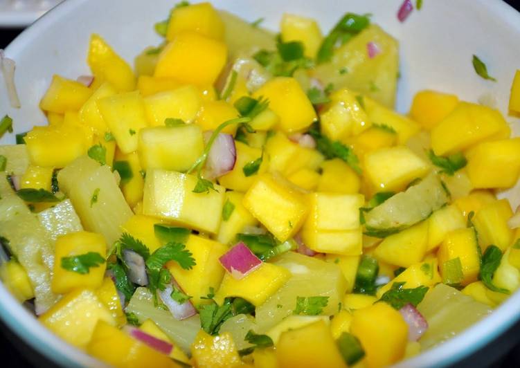Savory Pineapple Mango Salsa