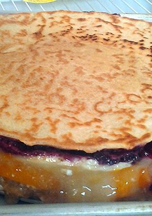 A picture of double decker pie stove top.