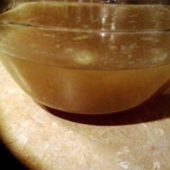 A picture of Pressure cooker chicken stock.