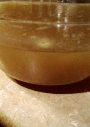 A picture of Pressure cooker chicken stock.