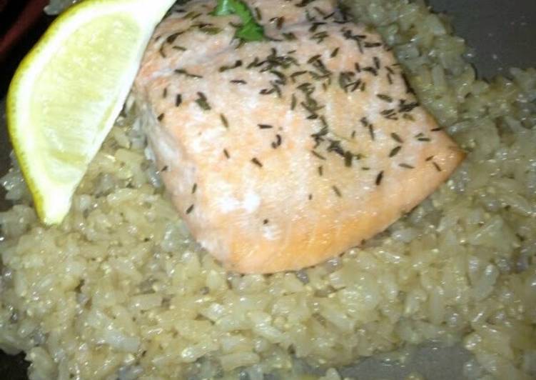 Simple Way to Make Award-winning salmon and brown rice