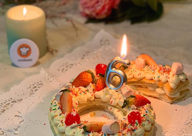 Tarta para celebrar el cumple 6 de Cookpad🥳🥳