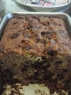 A picture of Chocolate chip banana bread.