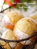 Hard Dinner Rolls with Black Pepper and Rosemary