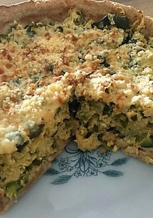 Una foto de Tarta integral de zapallitos 