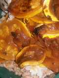 Teriyaki squash&onions w tuna and jasmine rice